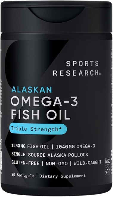 Sports Research Triple Strength Omega-3 Fish Oil 1250 mg