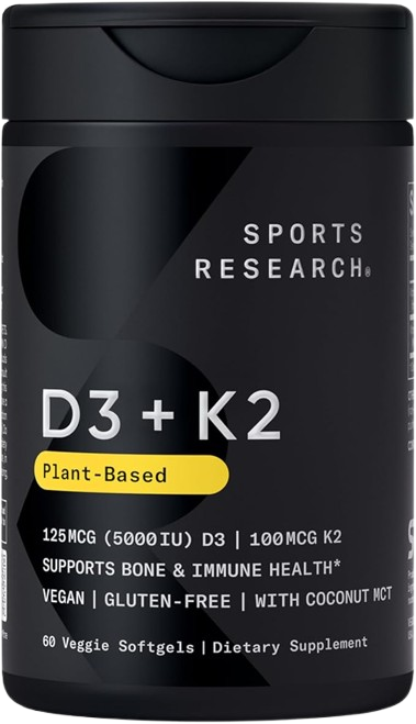 Sports Research Vitamin D3 + K2 5000 IU + 100 mcg MK-7